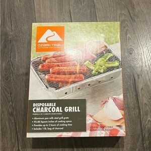 Ozark Trail Disposable Charcoal Grill - Black and Silver